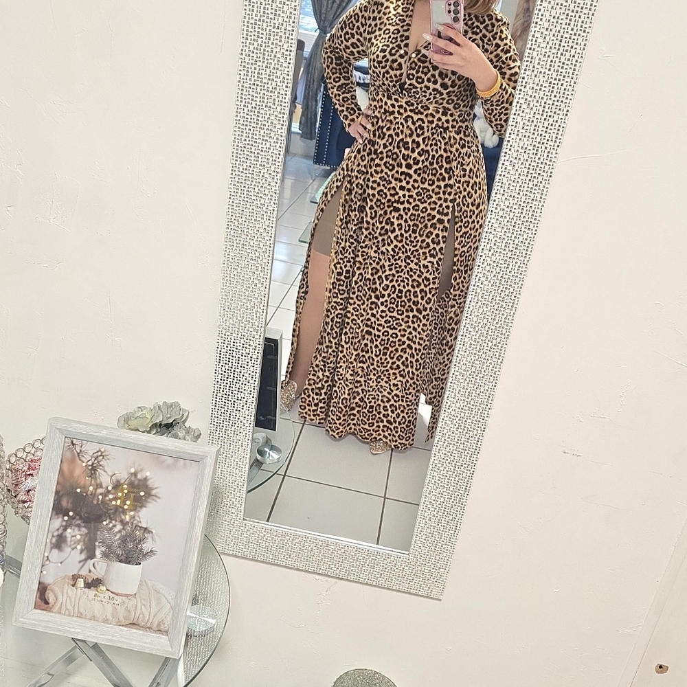 Leopard Print Maxi Dress
